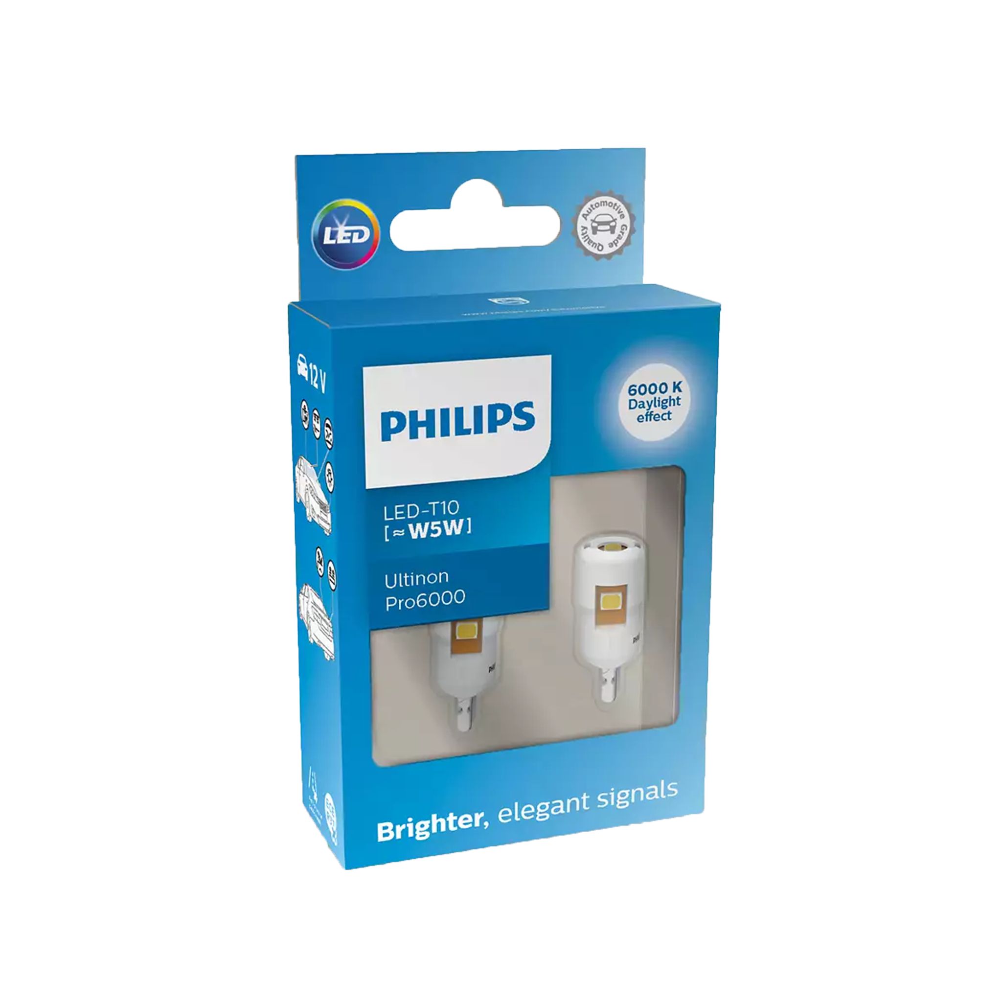 LED-poltinpari Philips Ultinon Pro6000, T10, 4000 K