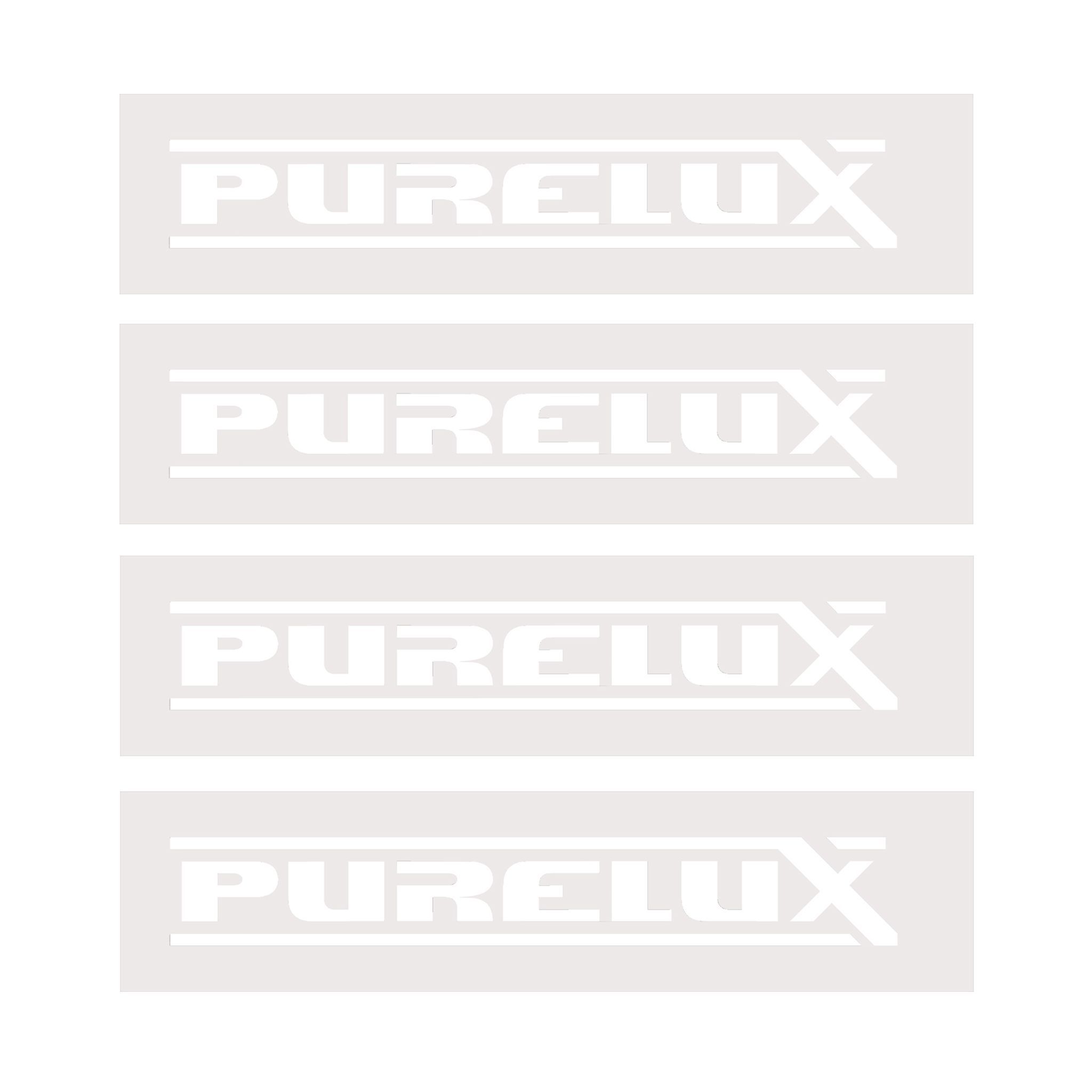 Läs mer om Klistermärke Purelux White Logo, Large x 4 st