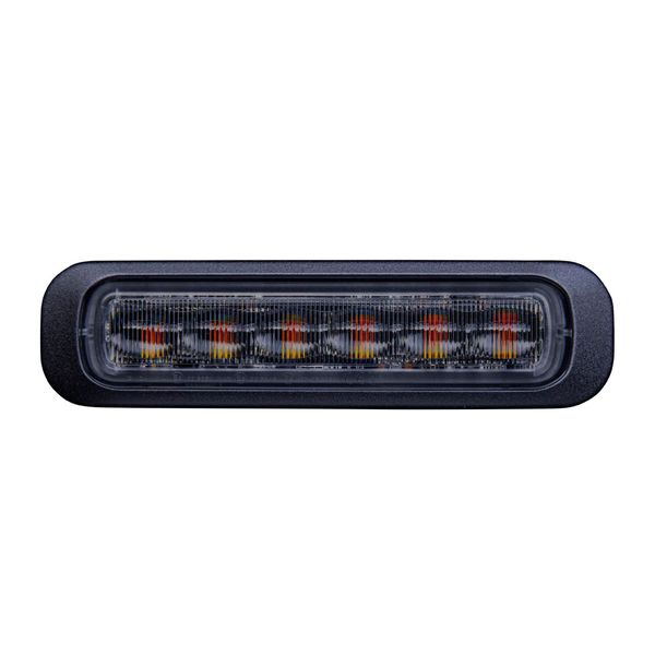 Warning light / Level indicator Strands Dark Knight Strobe light 6LED - 12/24V / 10W / 129 mm, Dark lens afbeelding 1