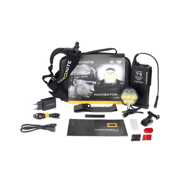 Skihjelmlykt LUMONITE Navigator2 - 4195 lm / Oppladbar