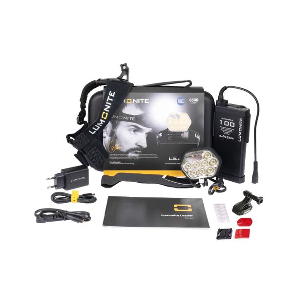 Skihjelmlykt LUMONITE Leader - 6838 lm / Oppladbar