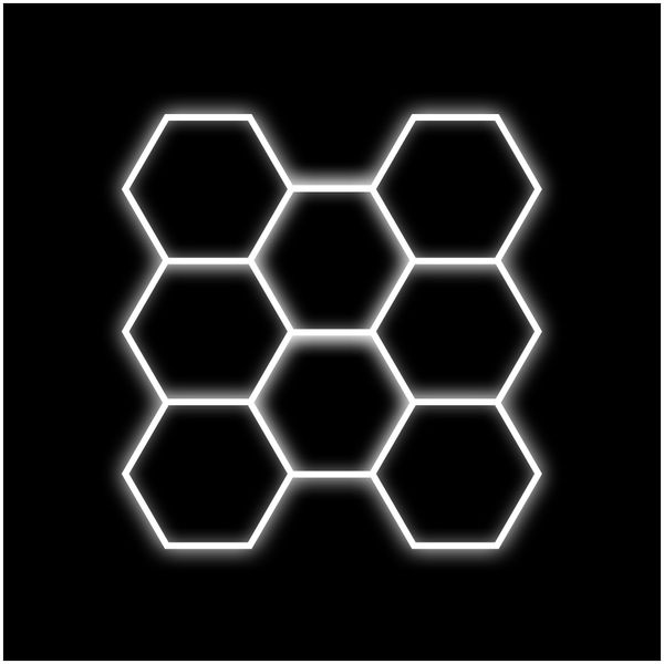 Hexagon-valo Dr Dirt Garage Sky Gen2, 8 Grid System, 290 x 305 cm