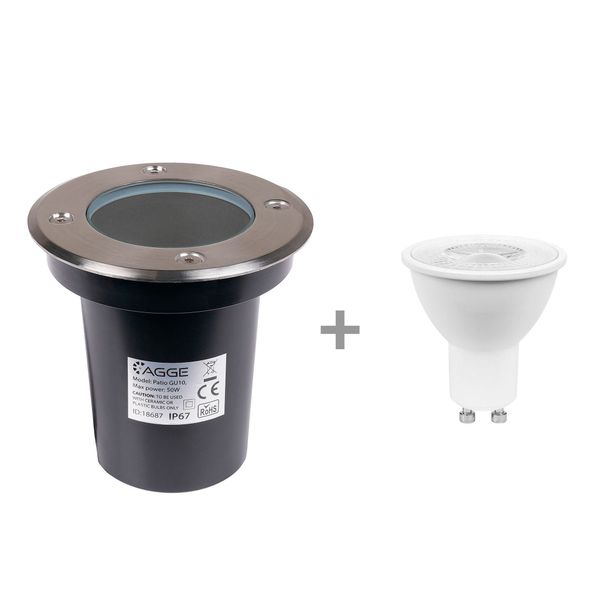 Altanbelysning AGGE Patio, GU10, 1 st + 7W lampa (4000K)