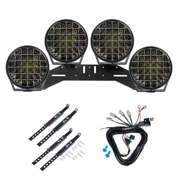 Extraljus PURELUX 9110 - Rund / 23 cm / 175W, 4 st - Komplett paket (WRC)