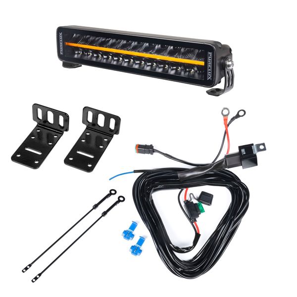 Led bar PURELUX Black Boost S360 - Straight / 36 cm / 120W / Ref. 37.5, 1 pc - Complete set (Bottom bracket) afbeelding 1