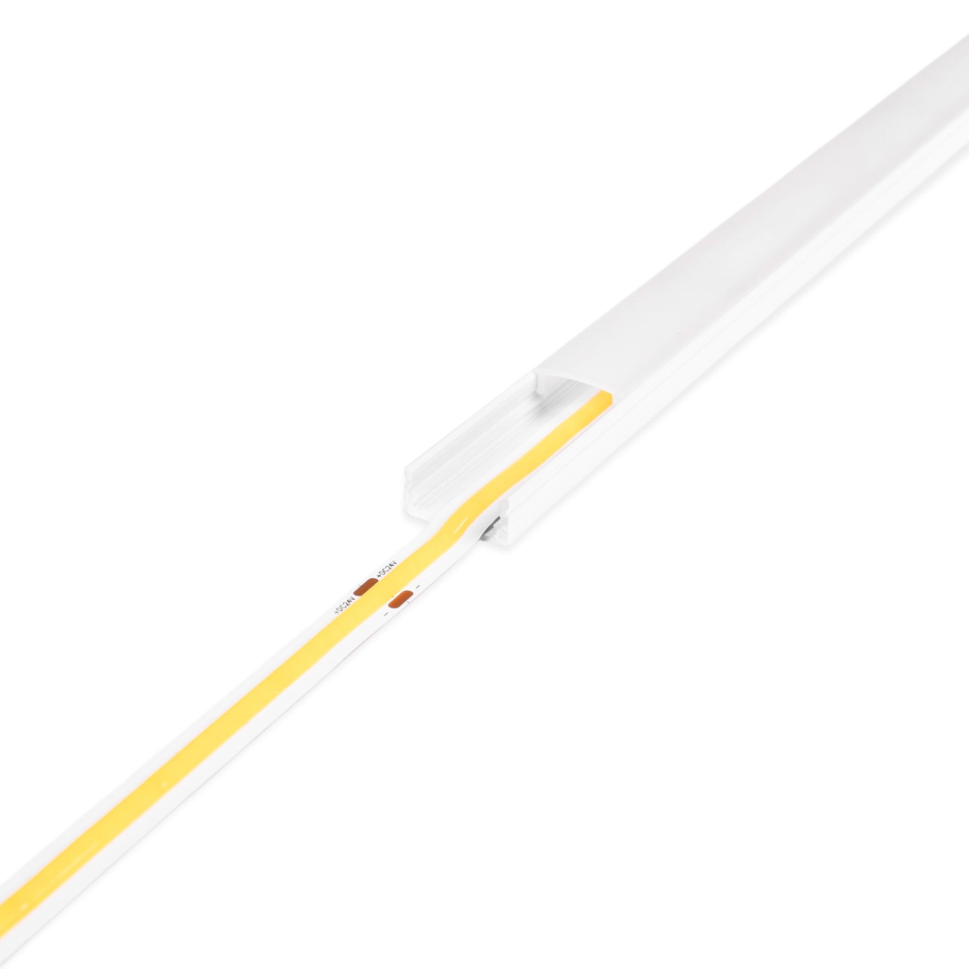 Led strip profile AGGE Surface, surface-mounted, 100 cm, White afbeelding