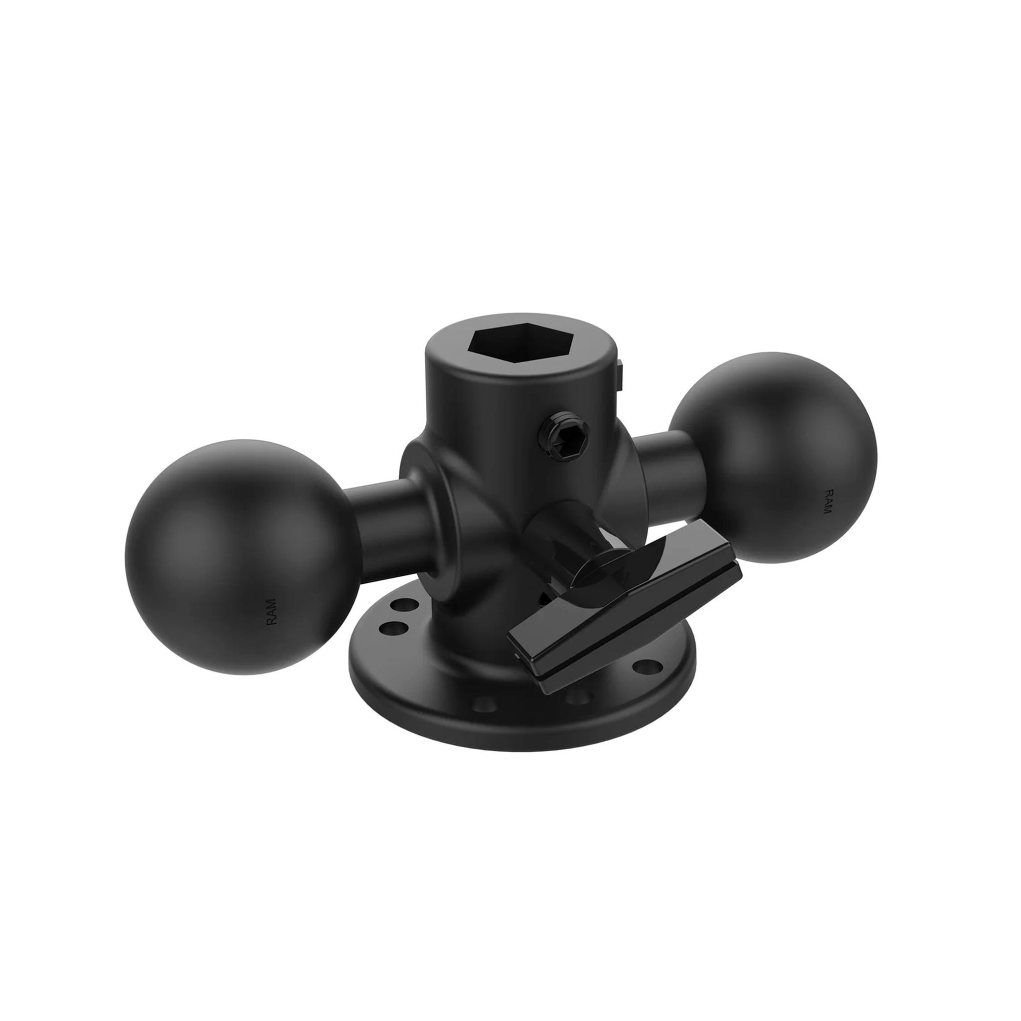 Kiinnike RAM Mounts Double Ball Adapter with Round Base, B/C-koko, C-koko | Alk. 107,02 €