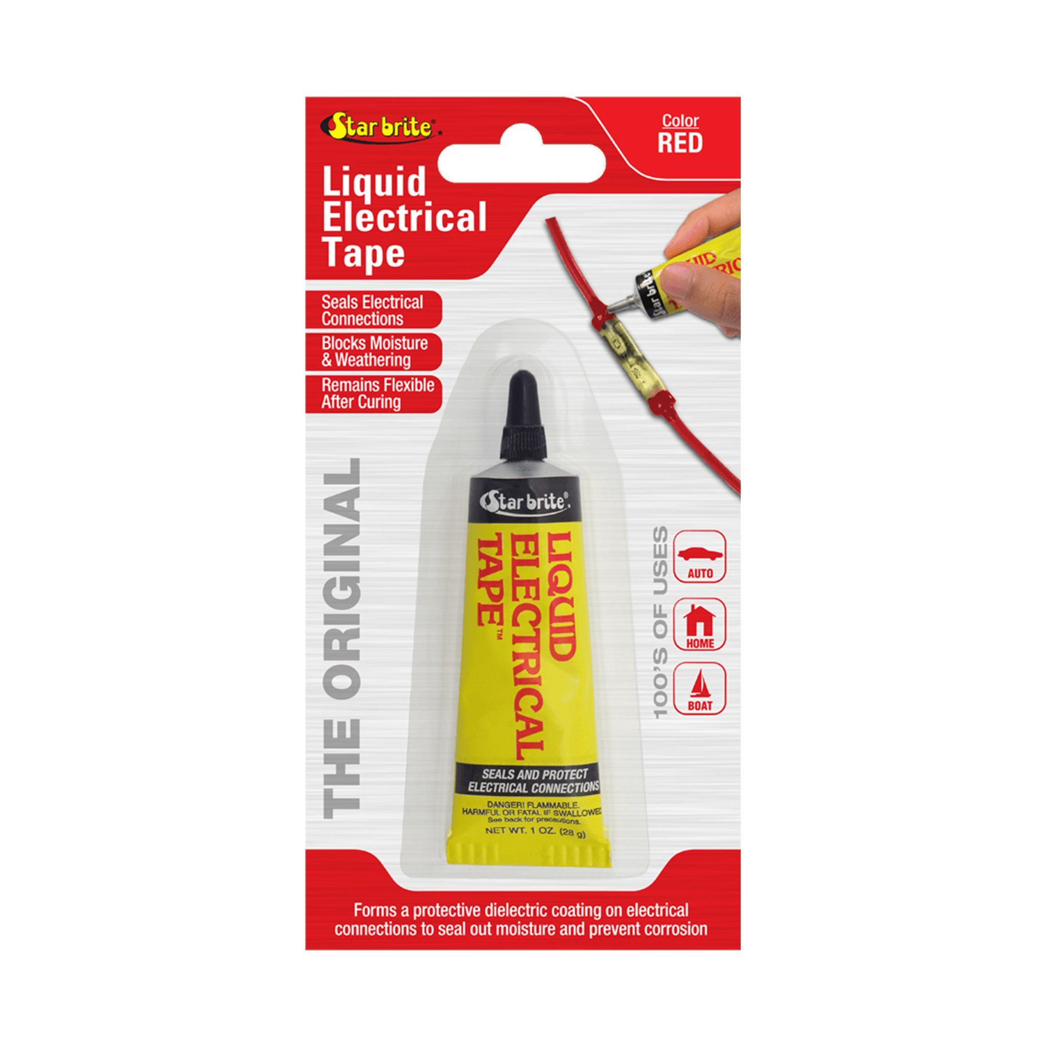Nestemäinen sähköteippi Star Brite Liquid Electrical Tape, 30 ml, Punainen | Alk. 16,90 €