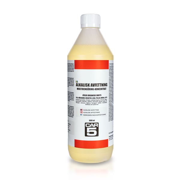 Esipesuaine CAR5 Alkaline Degreaser - Vaahdotettava / Liuotin, 1000 ml (Pullo)