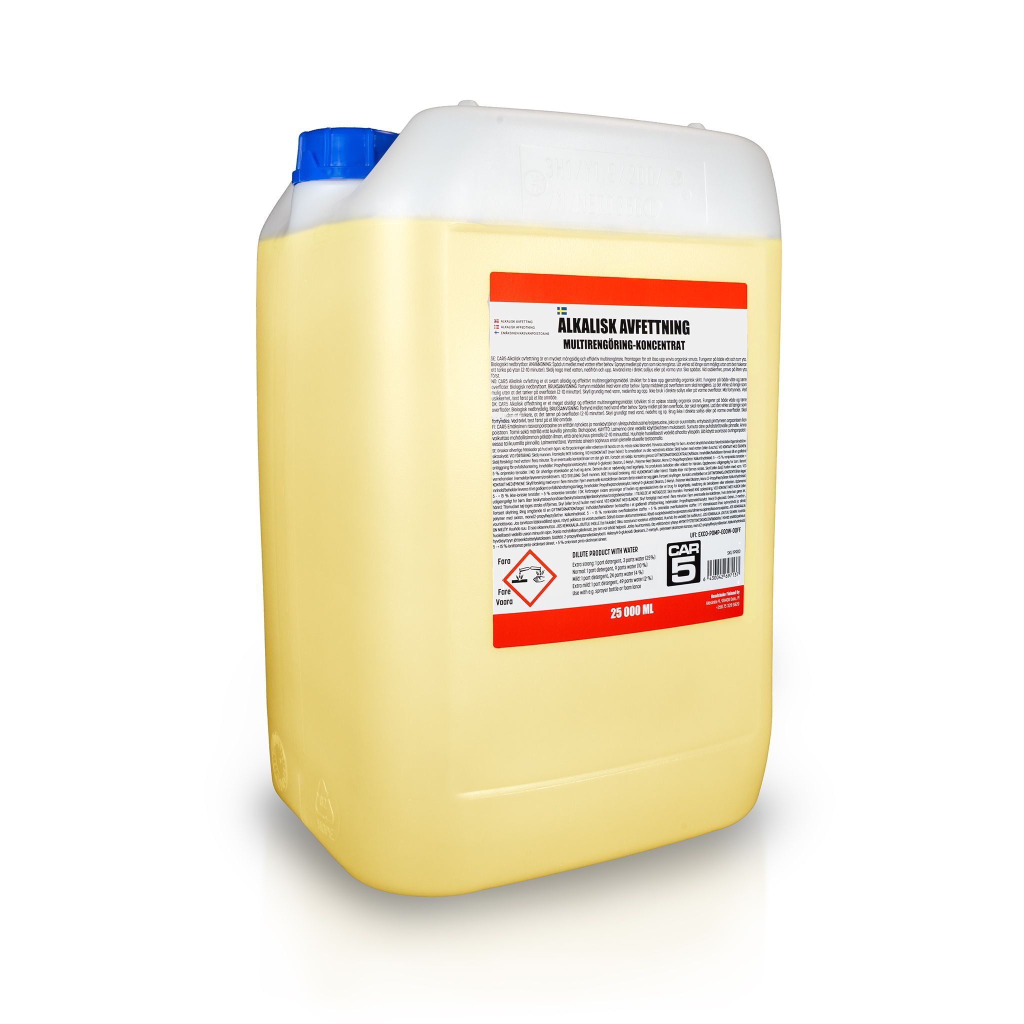 Esipesuaine CAR5 Alkaline Degreaser, 25 000 ml (Kanisteri)