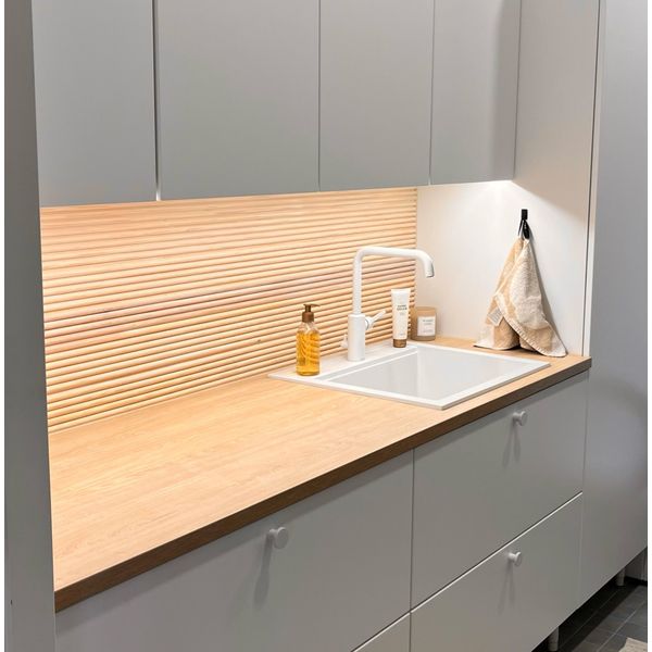 LED strip kit for backsplash AGGE - White profile - Complete kit, 4000K / 250 cm afbeelding 1