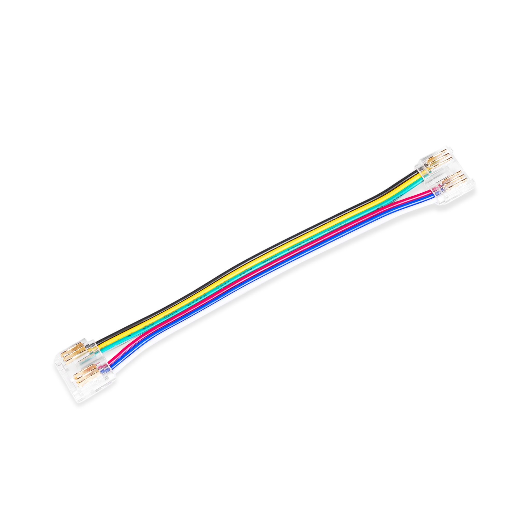 LED strip connector AGGE Strip to Strip, 10cm, For RGB+CCT strips afbeelding
