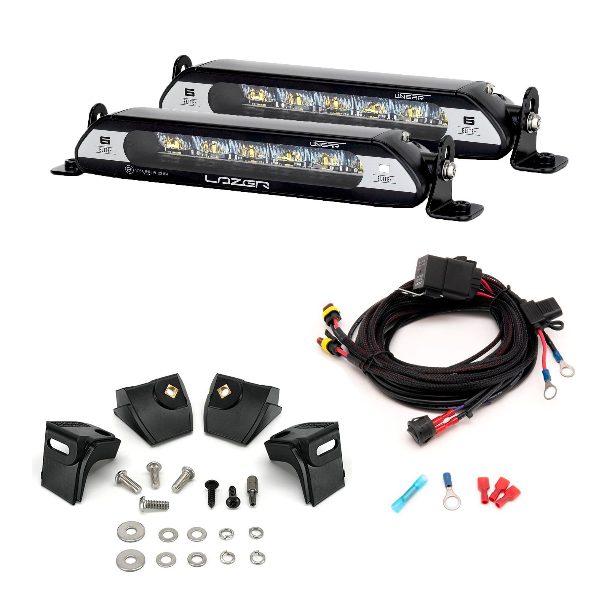 Additional light kit Isuzu D-MAX (2025+), 2 x Lazer Linear 6, 2 x Lazer Linear 6 Elite+ afbeelding