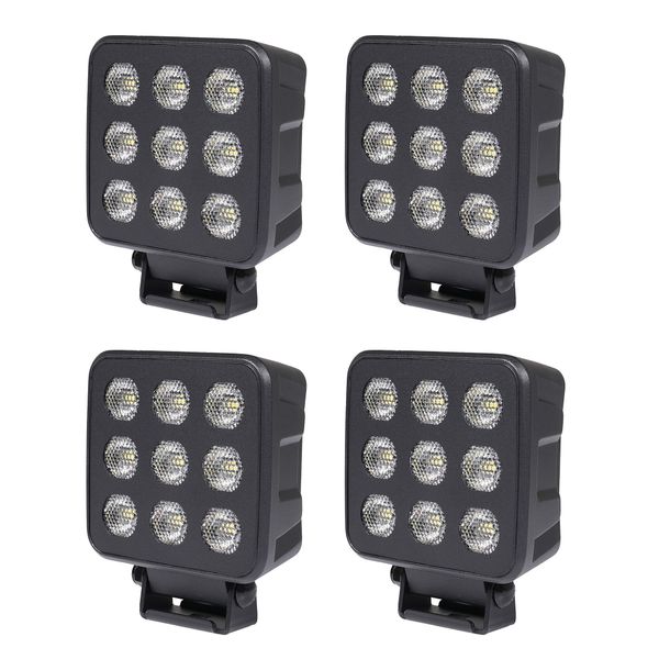 Arbetsbelysning PURELUX Black Raven 50 - 11 cm / 50W / Bred, 4 st