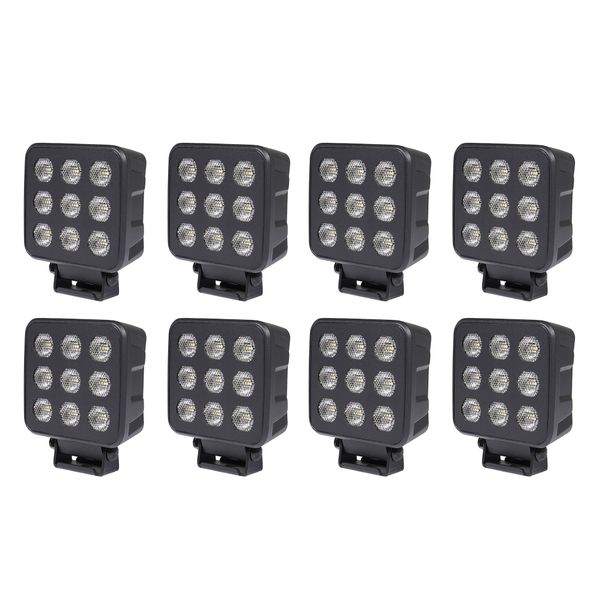 Arbetsbelysning PURELUX Black Raven 50 - 11 cm / 50W / Bred, 8 st