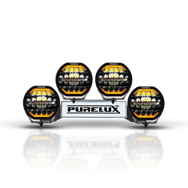 Extraljuspaket PURELUX WRC 26, 640W / 46 500 lm, Med svarta Ranger 9 extraljus
