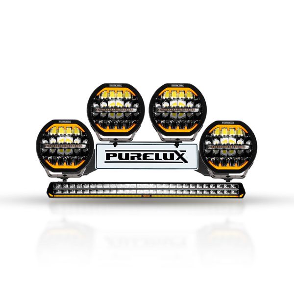 Extraljuspaket PURELUX WRC 27, 964W / 68 500 lm, Med svarta Ranger 9 extraljus