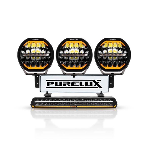 Extraljuspaket PURELUX WRC 28, 696W / 50 134 lm, Med svarta extraljus