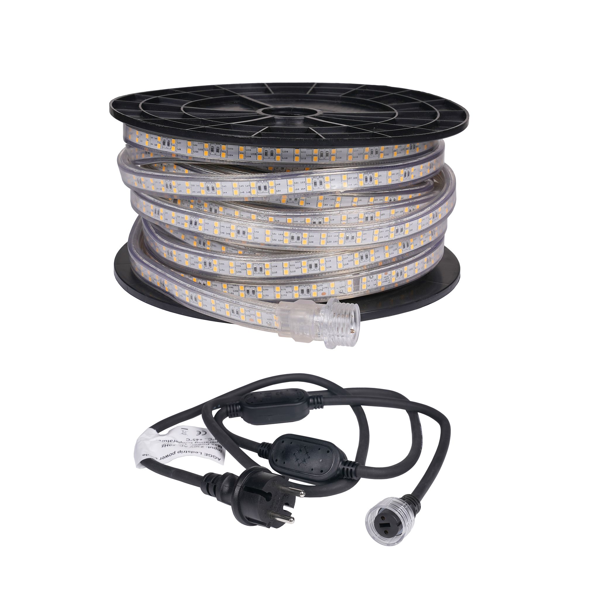 LED strip / Work light AGGE 230V - 1500 lm/m, 20 m, Strip with power cord (3000K) afbeelding