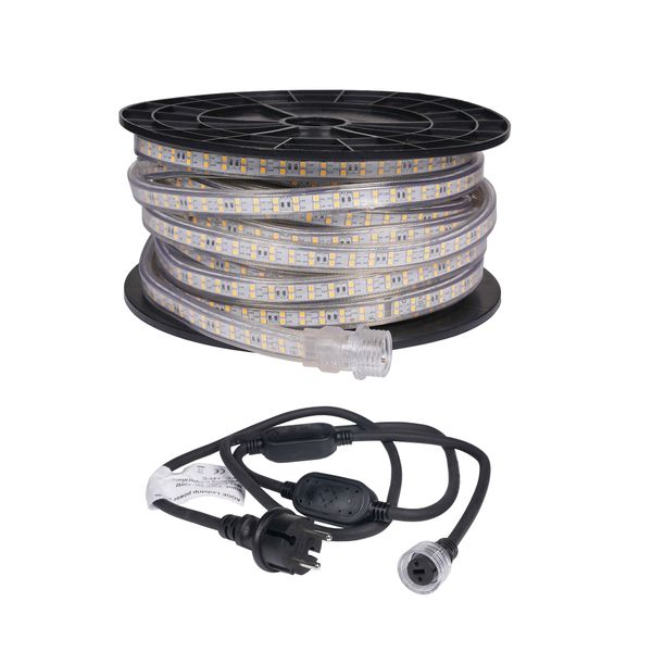 LED-list / Arbetsbelysning AGGE 230V - 1500 lm/m, 20 m, LED-list med nätsladd (3000K)
