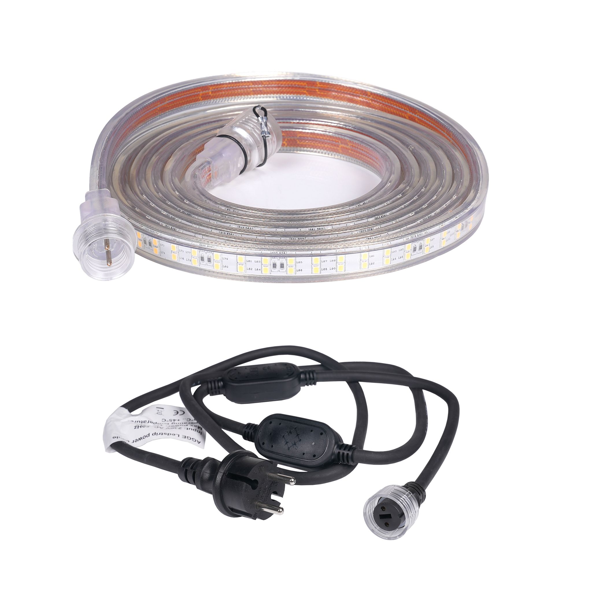 LED strip / Work light AGGE 230V - 1500 lm/m, 3 m, Strip with power cord (3000K) afbeelding