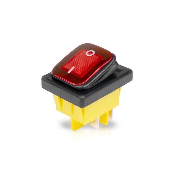 Brytare PURELUX On/Off HD Rocker Switch, Röd