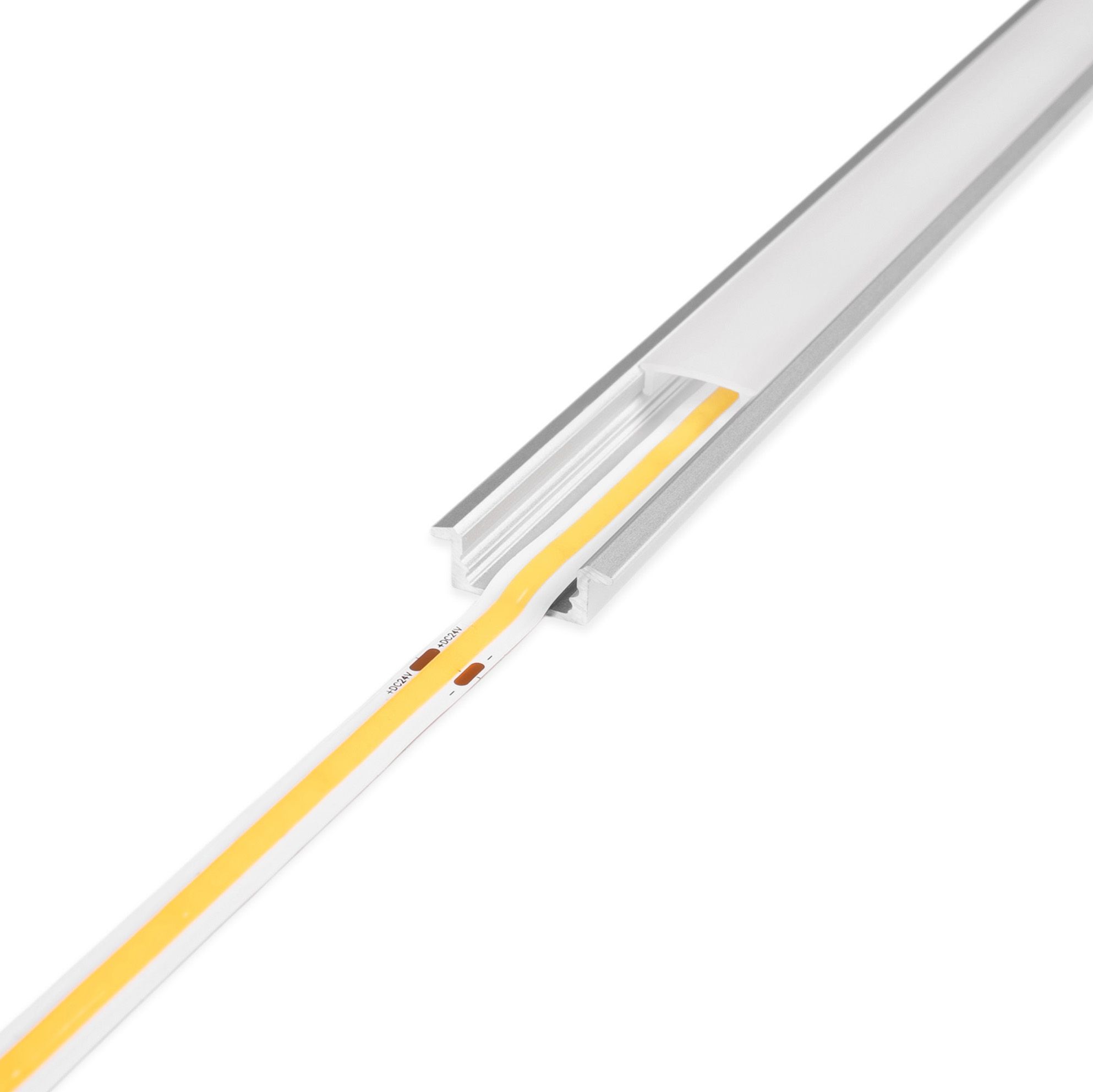 Led strip profile AGGE Recessed, recessed, Silver (200 cm) afbeelding
