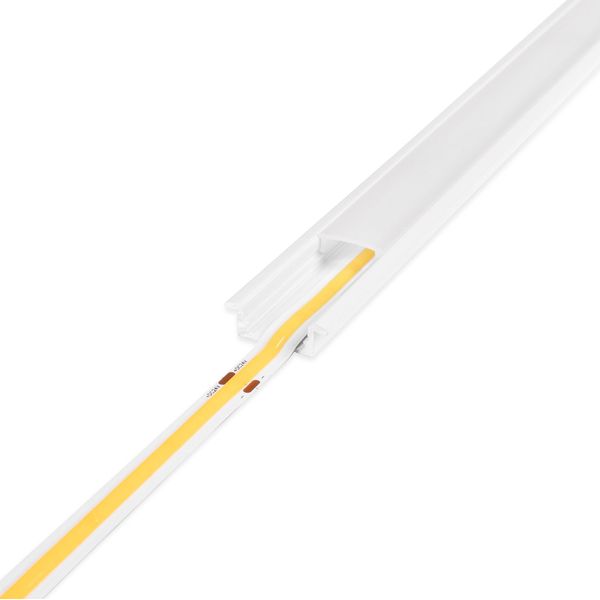 Aluminiumprofil för LED-list AGGE Recessed, infälld, Vit (200 cm)