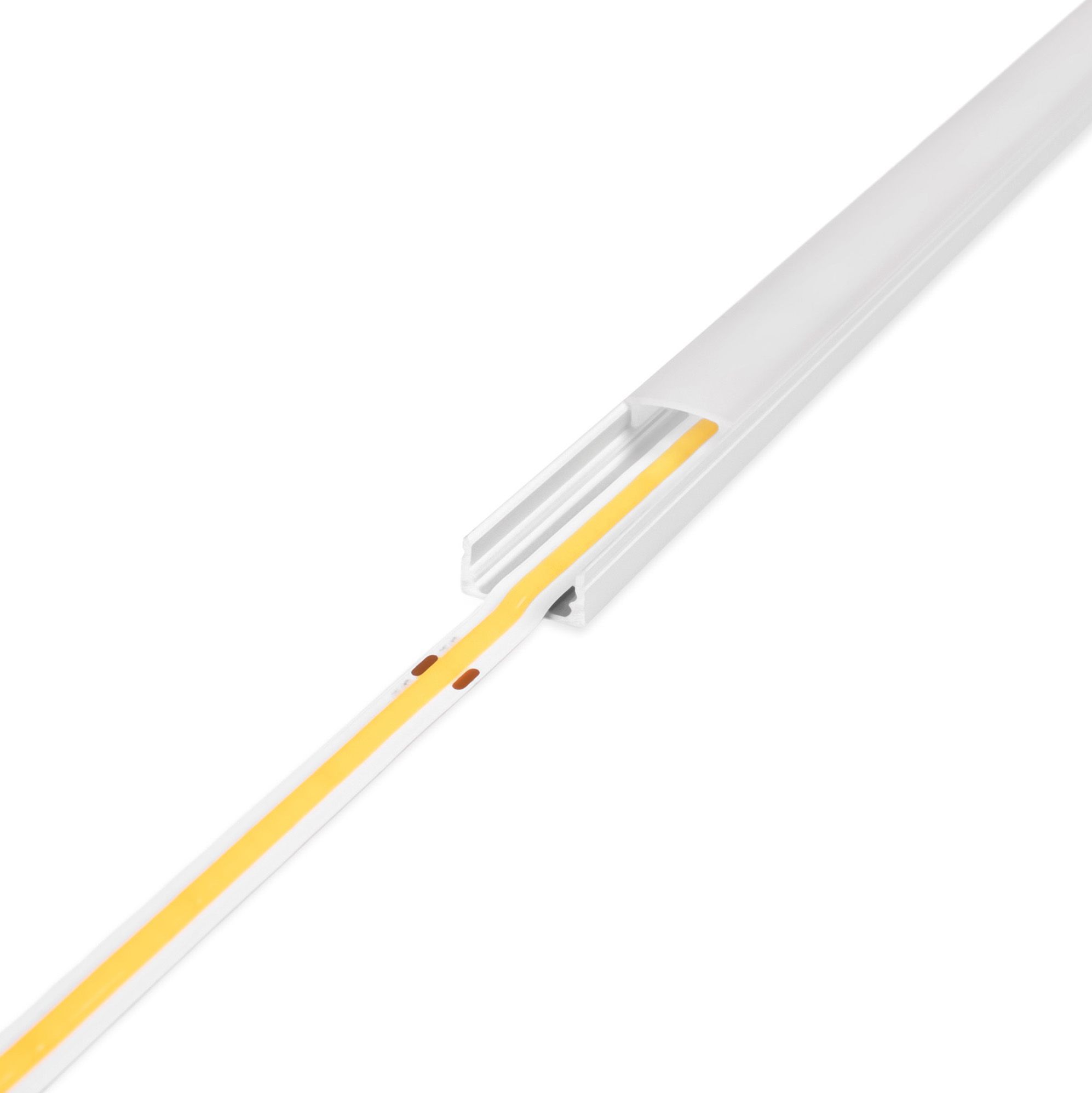 Led strip profile AGGE Surface, surface-mounted, Silver (200 cm) afbeelding