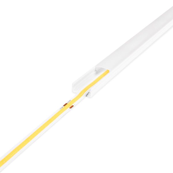 Aluminiumprofil för LED-list AGGE Surface, ytmonterad, Vit (200 cm)