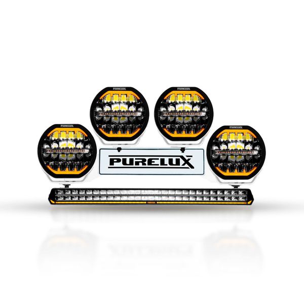 Extraljuspaket PURELUX WRC 27, 964W / 68 500 lm, Med vita Ranger 9 extraljus