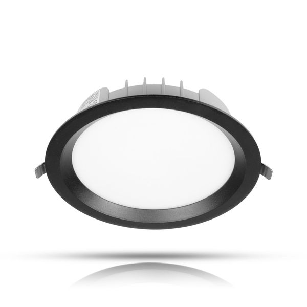 Alasvalo AGGE Round Flood Antiglare Black - IP44 / CCT / Himmennettävä, 30W / 165 mm