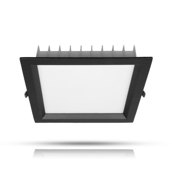 Alasvalo AGGE Square Flood Antiglare Black - IP44 / CCT / Himmennettävä, 30W / 165 mm