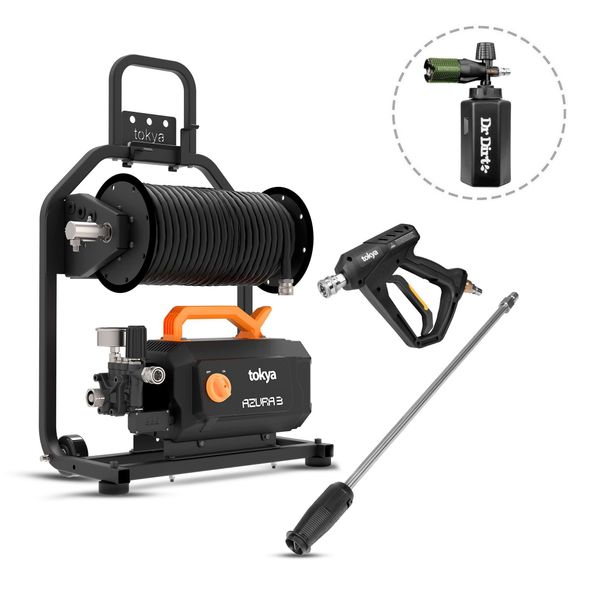Painepesuri TOKYA Azura 3 kärryllä, 20 m letkulla ja vaahdottimella