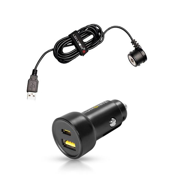 Latausjohto LEDLENSER P5R/P5R.2 - USB-A, Latausjohto + USB-AUTOLATURI