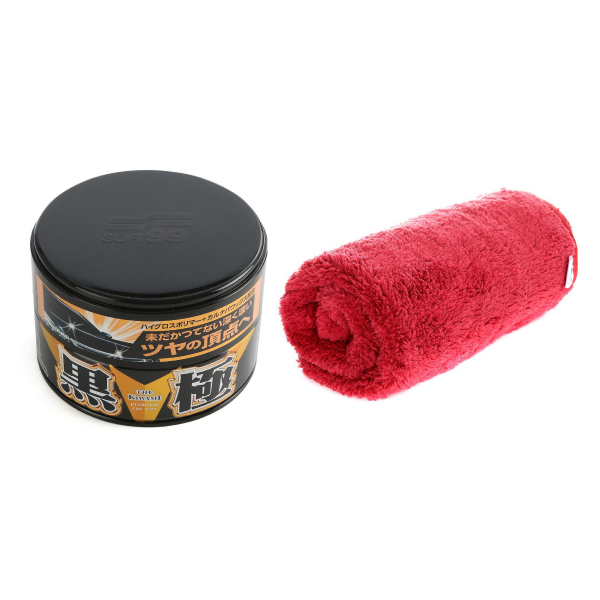 Autovaha Soft99 Extreme Gloss Wax The Kiwami Black, Vaha + Kiillotusliina