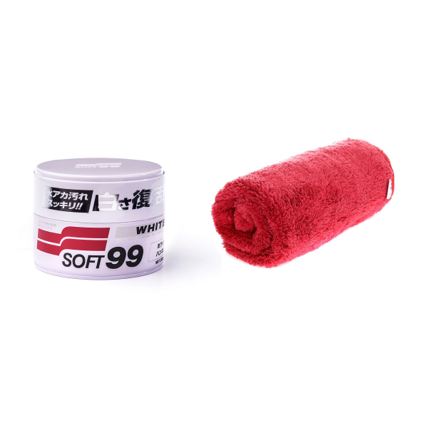Autovaha Soft99 White Soft Wax, 350 g, Vaha + Kiillotusliina