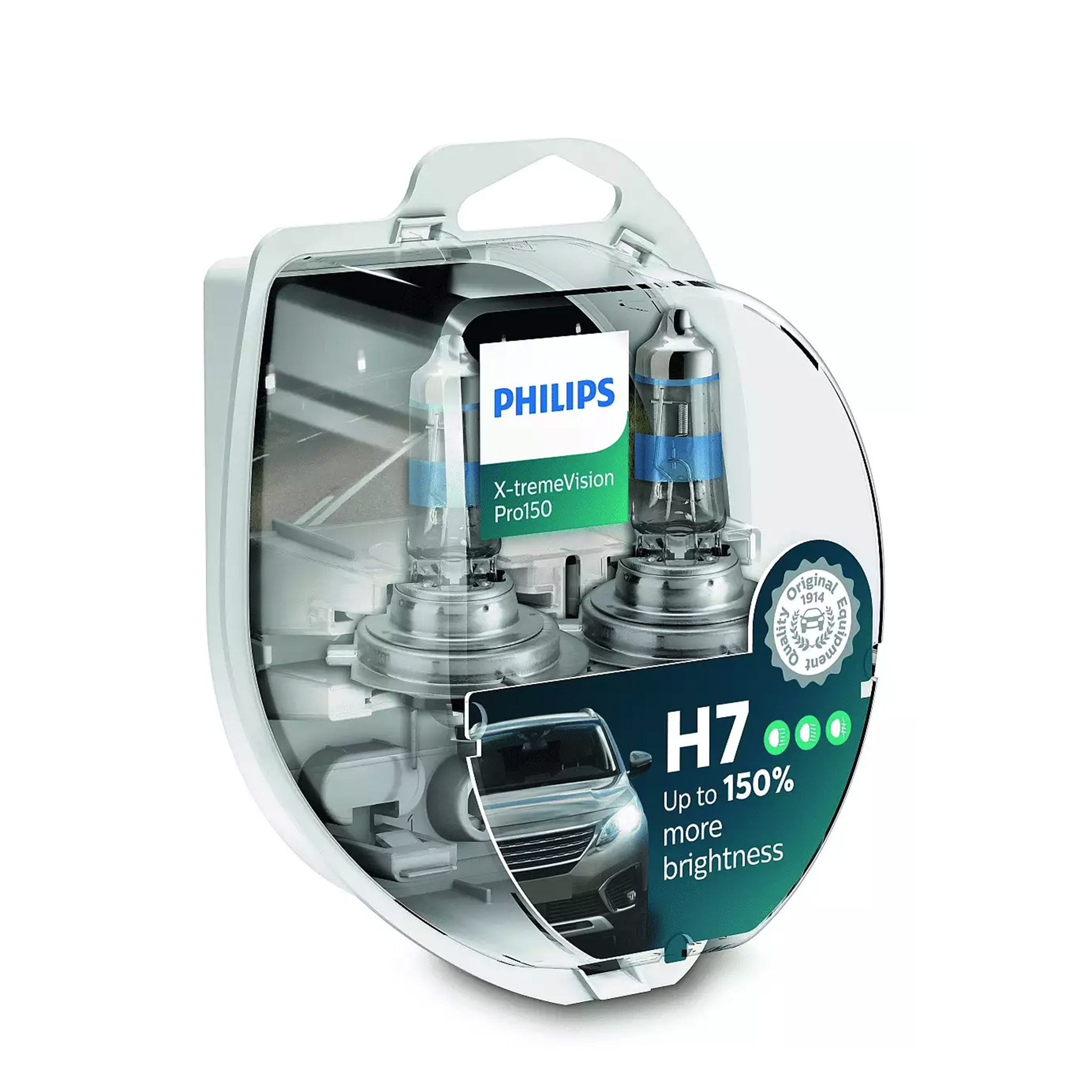 Halogeenipolttimo PHILIPS X-TremeVision Pro150, 150%, 55W, H7, 2 kpl | Alk. 36,90 €