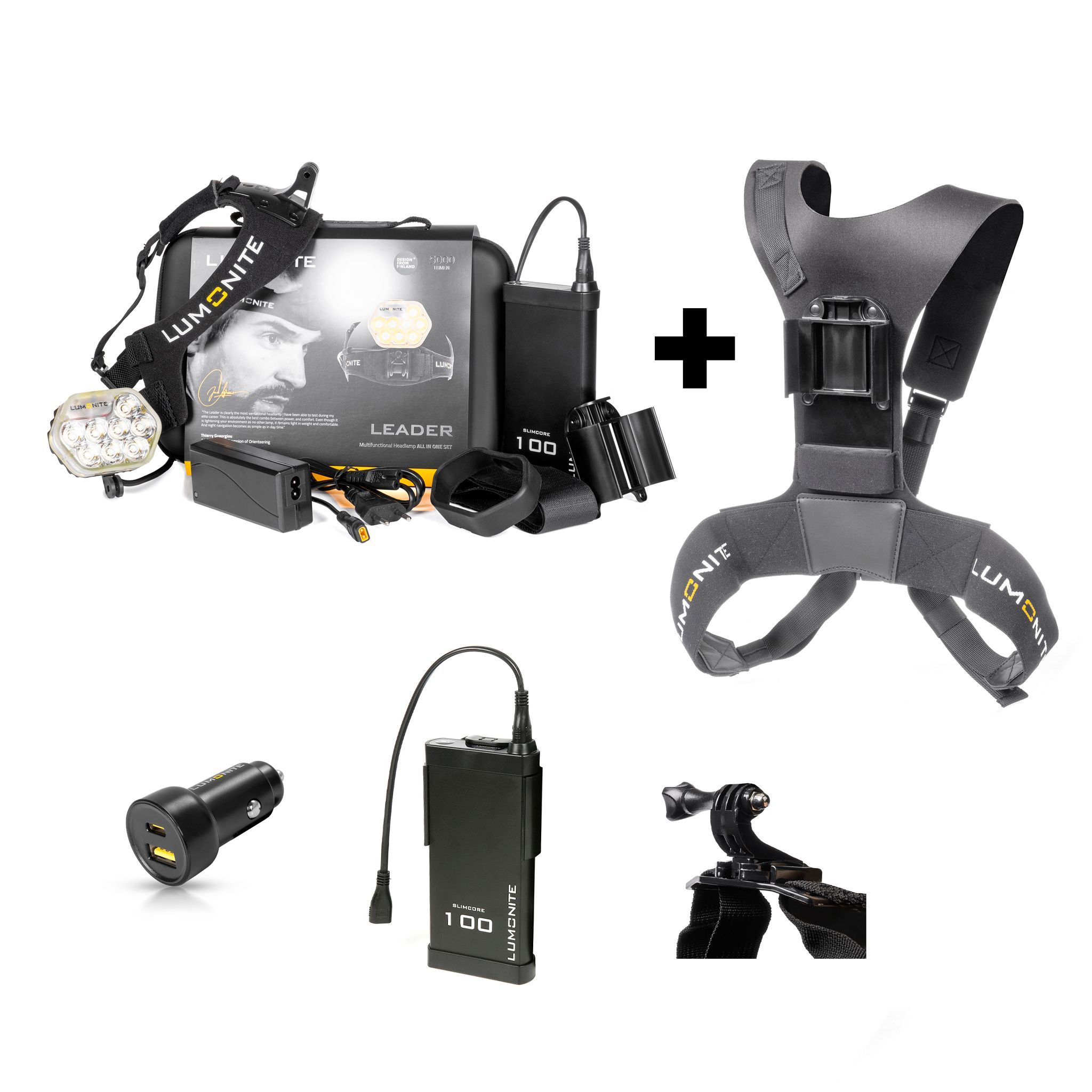 Pannlampa LUMONITE Leader - 6838 lm / Laddbar, PREMIUM-paket