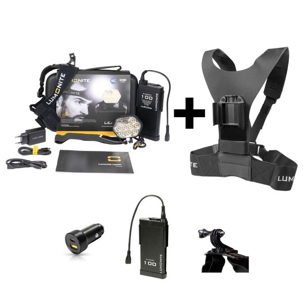 Pannlampa LUMONITE Leader - 6838 lm / Laddbar, PREMIUM-paket