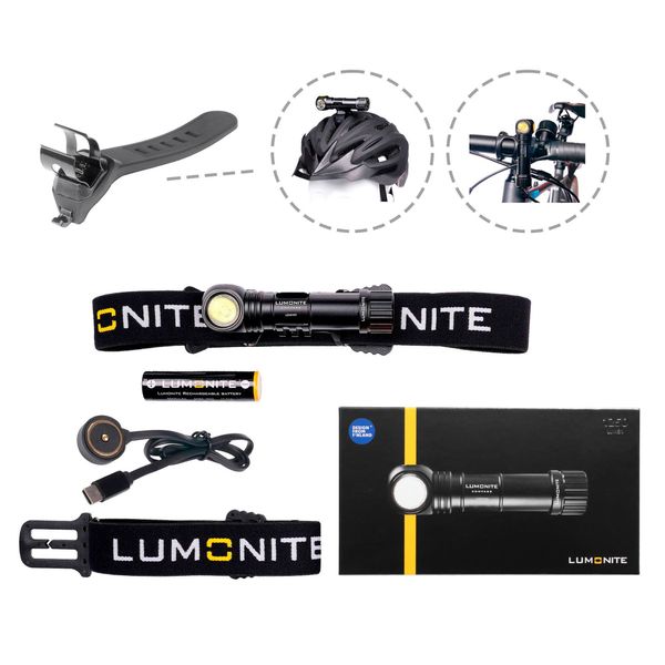 Sykkellykt LUMONITE&reg; Compass - 1250 lm / Oppladbar