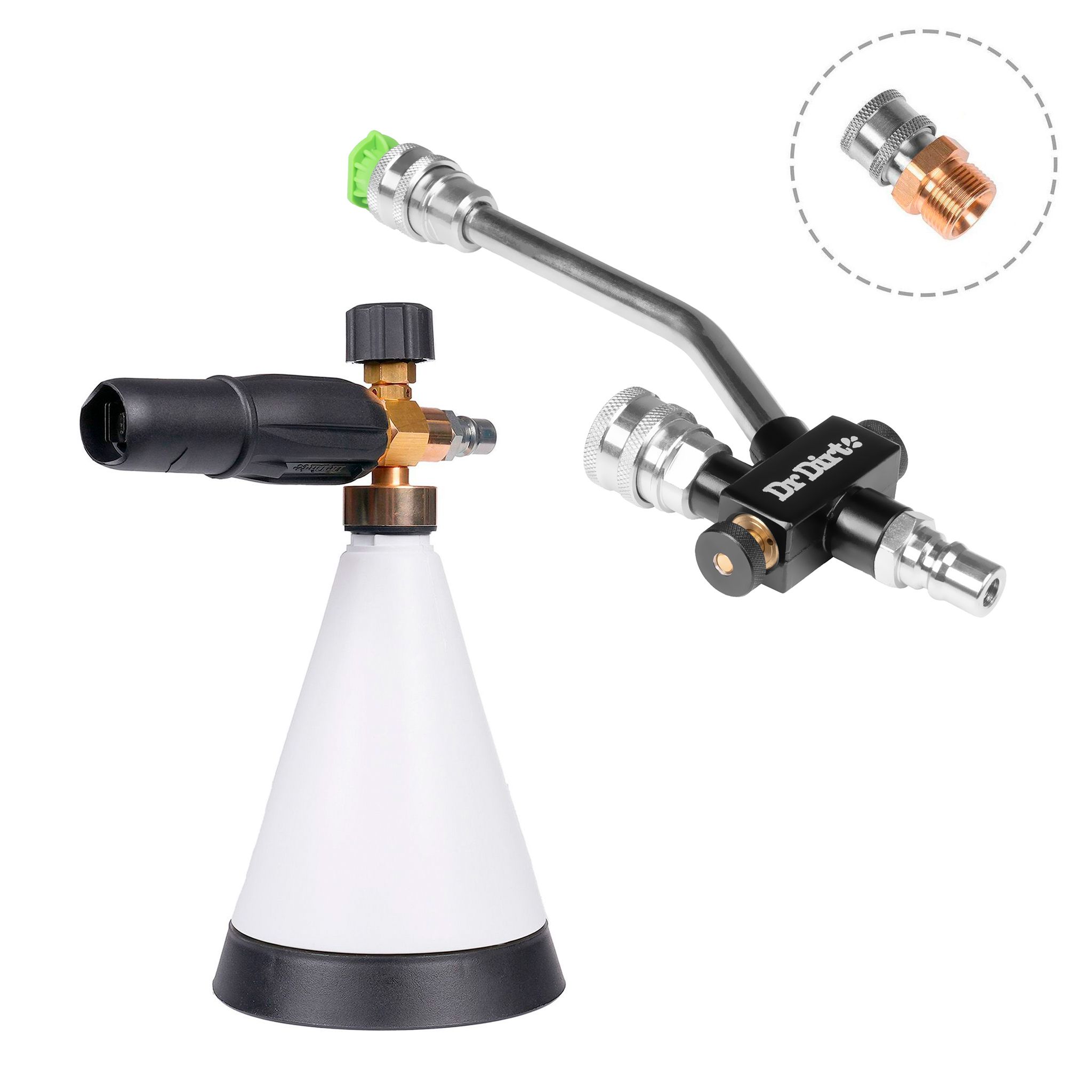 Vaahdotinsetti Dr Dirt Dual Valve G3, SnapLock, M22 Uros (Kränzle)