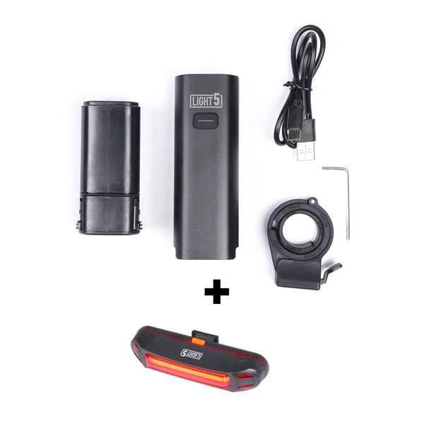 Bicycle light Light5 NB800 - 800 lm / Rechargeable, Frontlight + Light5 Streak taillight afbeelding 1