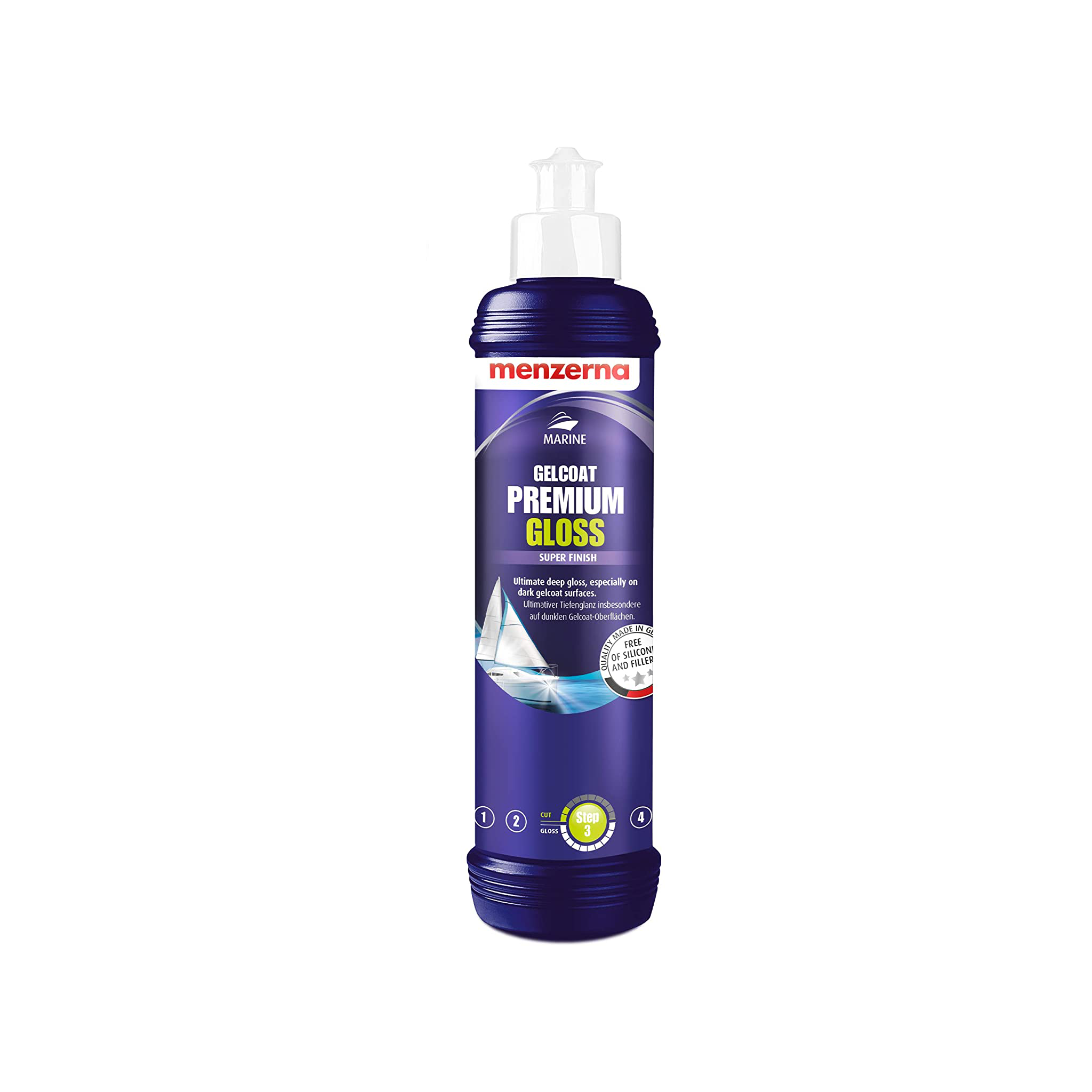 Båtpolermedel Menzerna Marine Gelcoat Premium Gloss, 250 ml