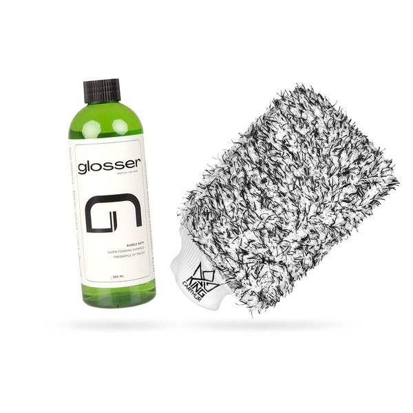 Bilschampo Glosser Bubble Bath Super Foaming Shampoo, 500 ml, 500 ml + Wash mitt