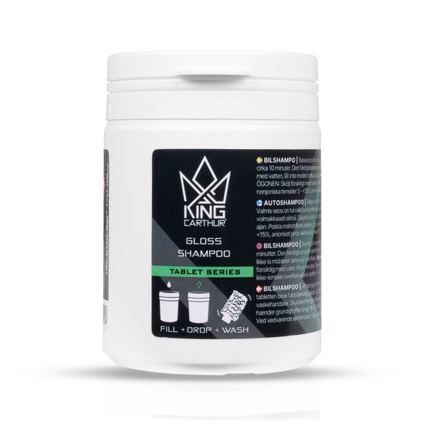 Autoshampoo King Carthur Gloss Shampoo Tablet - Vahashampoo, 15 kpl