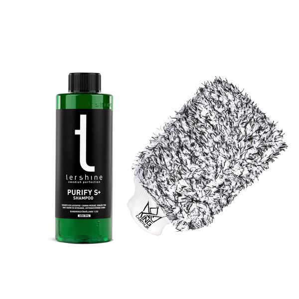 Bilschampo tershine Purify S+ - Keramiskt, 500 ml + Wash Mitt