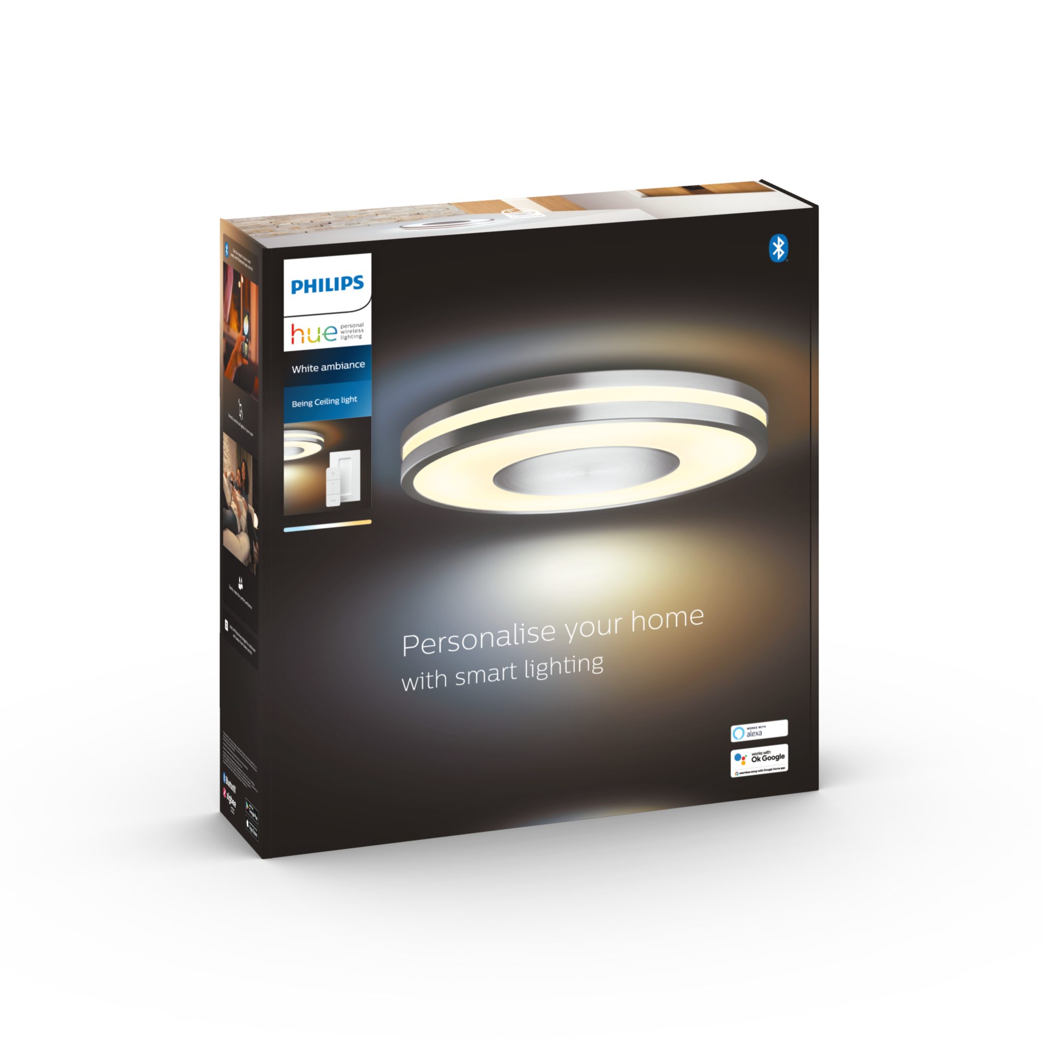 Kattovalaisin Philips Hue Being 22.5W, 2200-6500K, Alumiini | Alk. 188,90 €