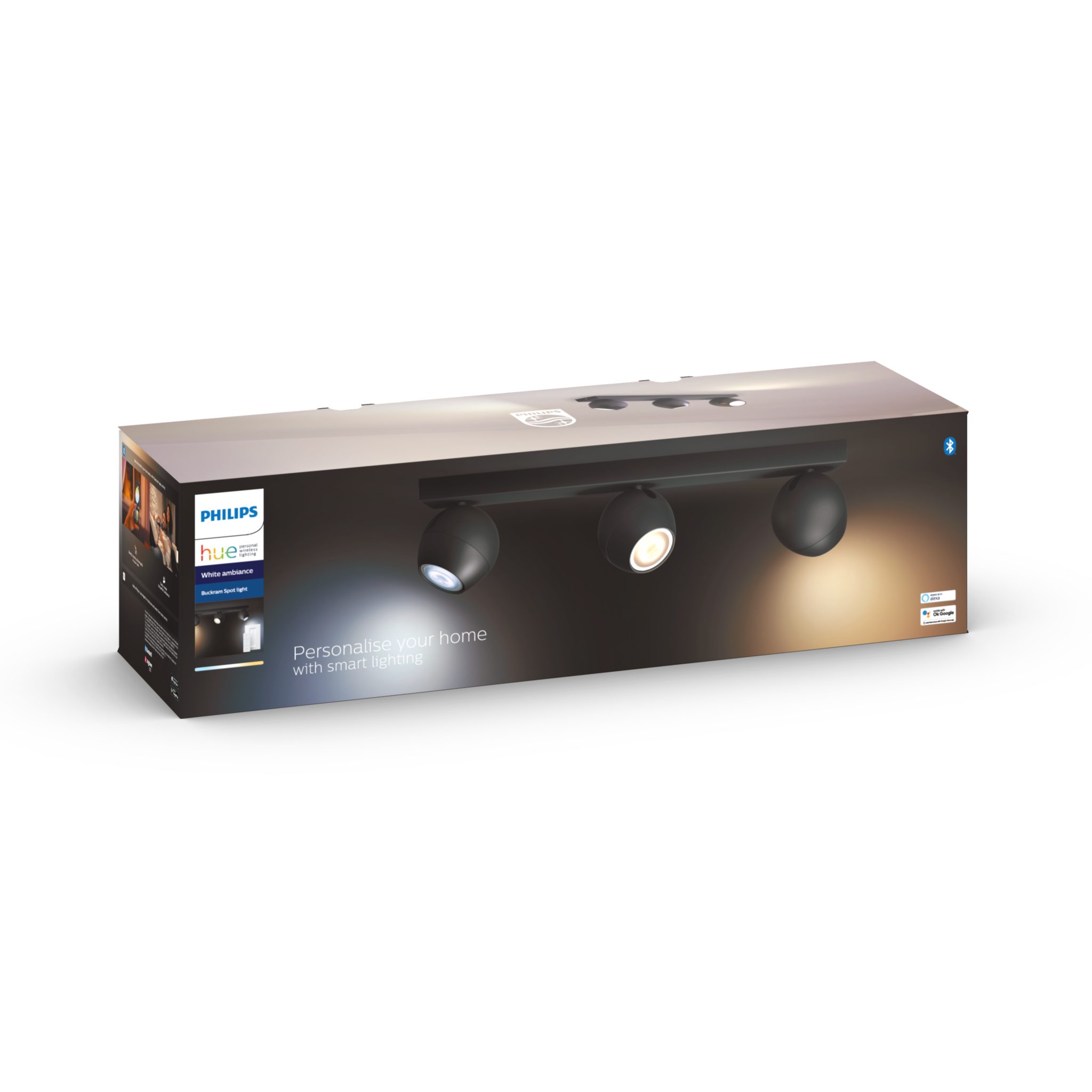 Kattovalaisin Philips Hue Buckram Triple, Gu10,