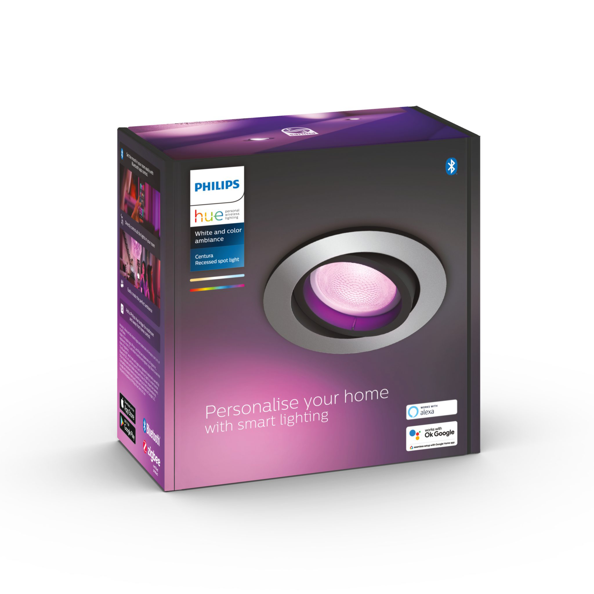 Alasvalo Philips Hue Centura Round WCA, 5.7W, 350 lm, 1 kpl / Alumiini
